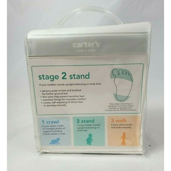 Carter's Every Step Stage 2 Stand Rose Gold Size 3 - Picture 6 of 9